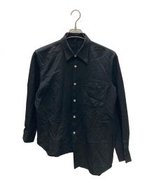 COMME des GARCONS HOMME PLUS（コムデギャルソンオムプリュス）の古着「アシンメトリーデザインシャツ」｜ブラック