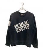 UNDERCOVER×SUPREMEアンダーカバー×シュプリーム）の古着「Public Enemy Crewneck Sweatshirt」｜ブラック