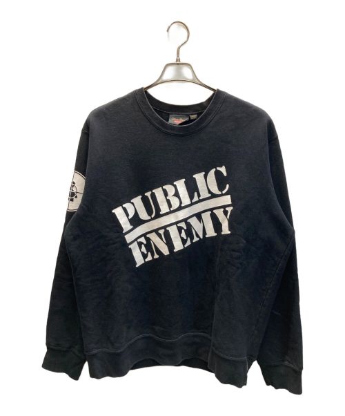 UNDERCOVER（アンダーカバー）UNDERCOVER (アンダーカバー) SUPREME (シュプリーム) Public Enemy Crewneck Sweatshirt ブラック サイズ:Lの古着・服飾アイテム