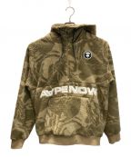 Aape BY A BATHING APEエーエイプ バイ アベイシングエイプ）の古着「BOA FLEECE HAIF ZIP HOODIE」｜オリーブ