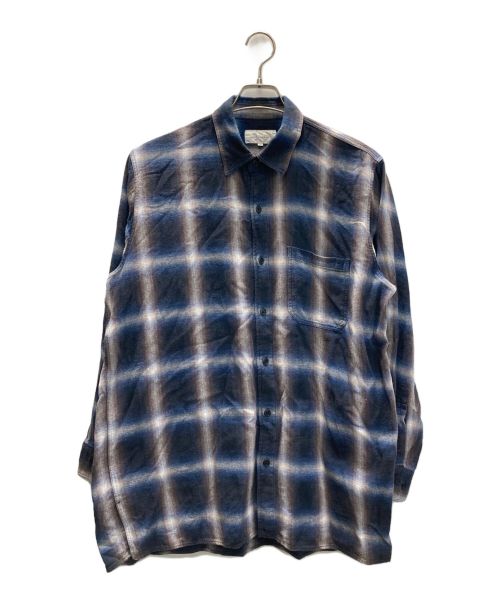 FOLL（フォル）FOLL (フォル) vintage washed check box shirt ネイビー サイズ:2の古着・服飾アイテム