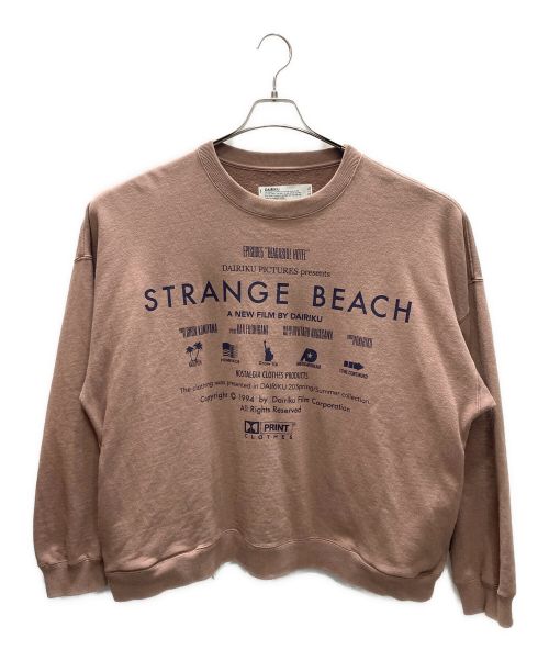 DAIRIKU（ダイリク）DAIRIKU (ダイリク) Strange Beach Title Sweater ブラウン サイズ:Mの古着・服飾アイテム