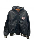 ALEXANDER WANGアレキサンダーワン）の古着「Athletic Patch Hooded Bomber」｜ブラック