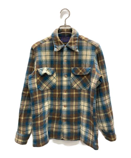 PENDLETON（ペンドルトン）PENDLETON (ペンドルトン) 60's オープンカラー ブルー サイズ:Sの古着・服飾アイテム