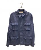 REMI RELIEF×BEAMS PLUSレミレリーフ×ビームスプラス）の古着「別注Military Shirt Jacket Cotton」｜ネイビー