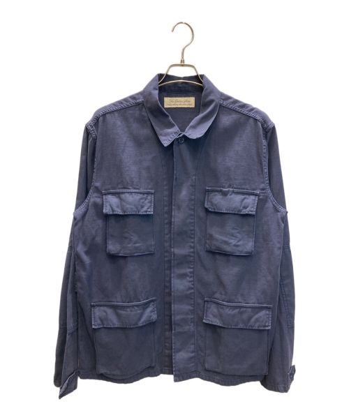 REMI RELIEF（レミレリーフ）REMI RELIEF (レミレリーフ) BEAMS PLUS (ビームスプラス) 別注Military Shirt Jacket Cotton ネイビー サイズ:XLの古着・服飾アイテム