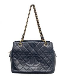 CHANEL（シャネル）の古着「キャビアスキン チェーンショルダーバッグ」｜ブラック