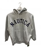 NAUTICAノーティカ）の古着「Arch Logo Sweat Hoodie」｜グレー