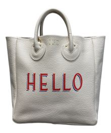 YOUNG & OLSEN The DRYGOODS STORE×FRAMeWORK（ヤングアンドオルセン ザ ドライグッズストア×フレームワーク）の古着「別注ストラップ付きHELLOバッグ」｜ホワイト