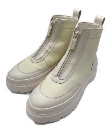 HUNTER（ハンター）の古着「EXPLORER ANKLE ZIP FLATFORM BOOT」｜ホワイト