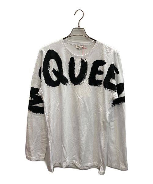 ALEXANDER McQUEEN（アレキサンダーマックイーン）ALEXANDER McQUEEN (アレキサンダーマックイーン) プリントカットソー ホワイト サイズ:Lの古着・服飾アイテム