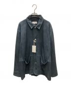 FOLLフォル）の古着「washed suede coverall jacket」｜ネイビー