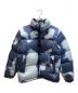 THE NORTH FACE（ザ ノース フェイス）の古着「Bleached Denim Print Nuptse Jacket」｜ブルー