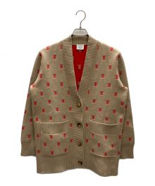 BURBERRY LONDON（バーバリーロンドン）の古着「Monogram Wool Cashmere Blend Cardigan」｜ブラウン