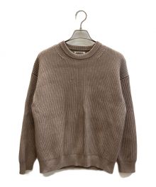 AURALEE（オーラリー）の古着「SUPER FINE WOOL RIB KNIT BIG P/O」｜ブラウン