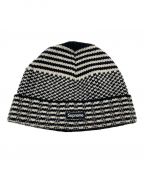 SUPREMEシュプリーム）の古着「Wool Jacquard Beanie」｜ブラック×ホワイト