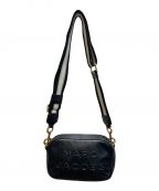 MARC JACOBSマークジェイコブス）の古着「FLASH LEATHER CROSS BODY ショルダーバッグ」｜ブラック