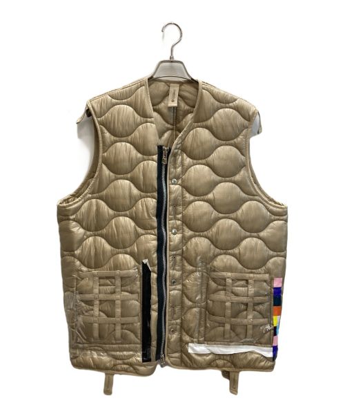 TAKAHIROMIYASHITA TheSoloIst.（タカヒロミヤシタ ザソロイスト）TAKAHIROMIYASHITA TheSoloIst. (タカヒロミヤシタ ザソロイスト) oversized quilting liner vest ベージュ サイズ:SIZE 46の古着・服飾アイテム