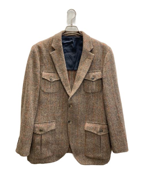 Harris Tweed（ハリスツイード）Harris Tweed (ハリスツイード) HACKETT (ハケット) カントリージャケット ブラウン サイズ:SIZE 46の古着・服飾アイテム