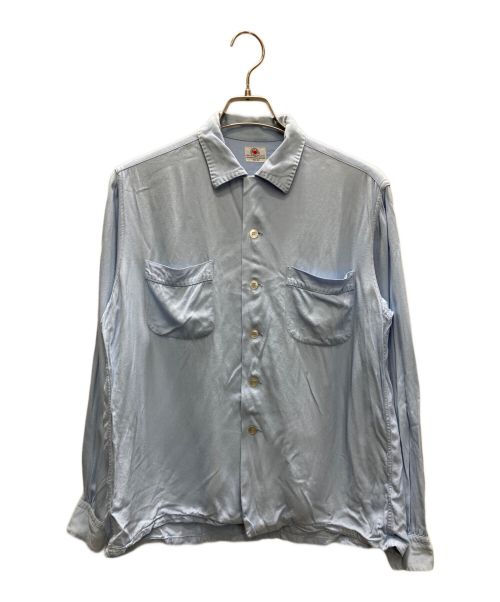 Safe in Suds（セーフインサッズ）Safe in Suds (セーフインサッズ) 50's RAYON SHIRT ブルー サイズ:SIZE 34の古着・服飾アイテム