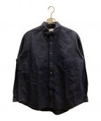 Graphpaperグラフペーパー）の古着「Oxford L/S B.D Box Shirt」｜ネイビー