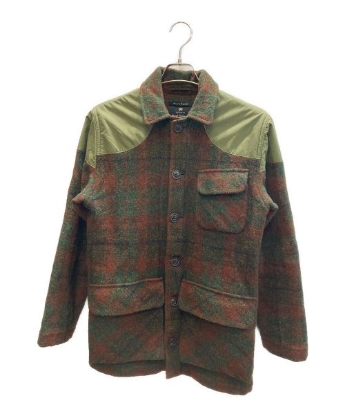 NIGEL CABOURN（ナイジェルケーボン）NIGEL CABOURN (ナイジェルケーボン) Harris Tweed (ハリスツイード) MALLORY JACKET ブラウン×オリーブ サイズ:46の古着・服飾アイテム