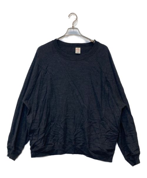 gold（ゴールド）gold (ゴールド) WASHABLE WOOL RAGLAN L/S TEE グレー サイズ:Mの古着・服飾アイテム