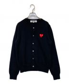 PLAY COMME des GARCONSプレイ コムデギャルソン）の古着「RED HEART CARDIGAN」｜ブラック