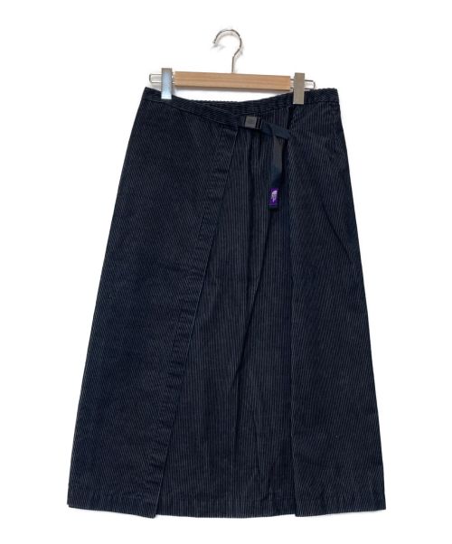 THE NORTHFACE PURPLELABEL（ザ・ノースフェイス パープルレーベル）THE NORTHFACE PURPLELABEL (ザ・ノースフェイス パープルレーベル) Corduroy Wrap Skirt ブラック サイズ:Mの古着・服飾アイテム