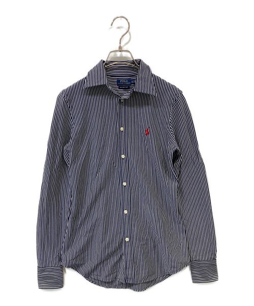 POLO RALPH LAUREN（ポロ・ラルフローレン）POLO RALPH LAUREN (ポロ・ラルフローレン) ストレッチストライプシャツ ブルー サイズ:XSの古着・服飾アイテム