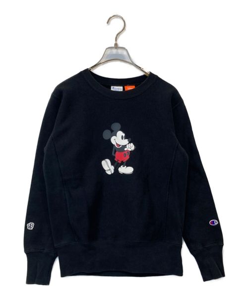 Champion（チャンピオン）Champion  (チャンピオン) BEAMS (ビームス) DISNEY (ディズニー) 別注リバースウィーブスウェット ブラック サイズ:Sの古着・服飾アイテム