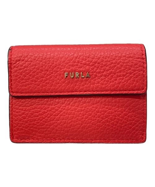 FURLA（フルラ）FURLA (フルラ) BABYLONトライフォールド ウォレット レッドの古着・服飾アイテム