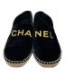 CHANEL (シャネル) ロゴマークエスパドリーユ ブラック サイズ:36：32000円