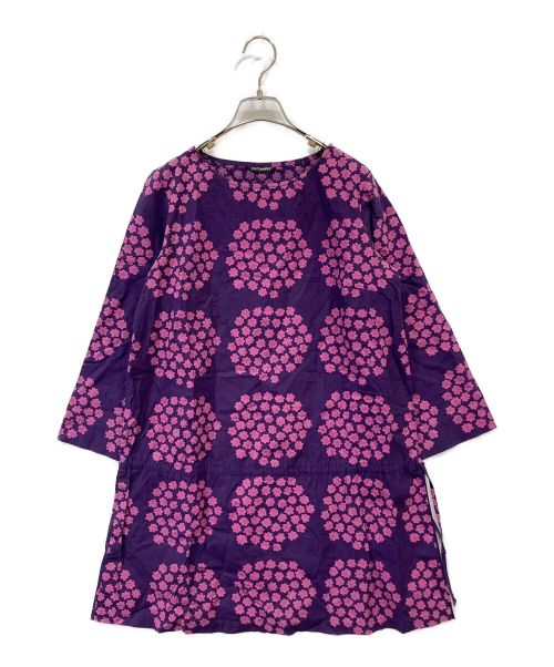 marimekko（マリメッコ）marimekko (マリメッコ) 総柄ワンピース パープル サイズ:34の古着・服飾アイテム