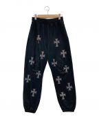 unkownアンノウン）の古着「BLACK CROSS RHINSTONE JOGGER PANT」｜ブラック