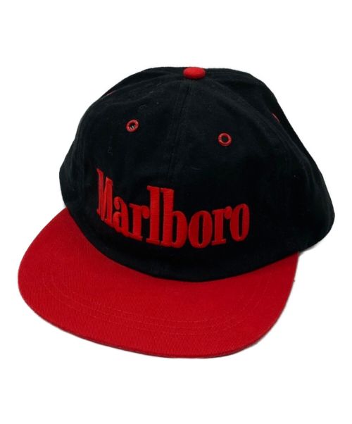 marlboro（マルボロ）marlboro (マルボロ) キャップ ブラック×レッドの古着・服飾アイテム