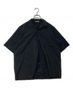 AURALEEオーラリー）の古着「SELVEDGE WEATHER CLOTH OPEN COLLARED H/S SHIRTS」｜ブラック