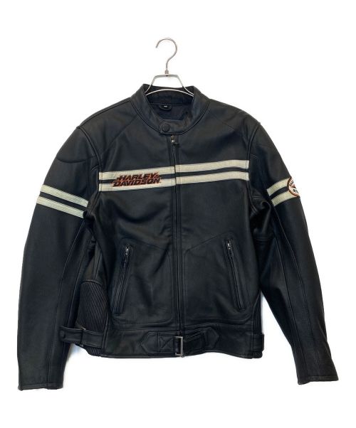 HARLEY-DAVIDSON（ハーレーダビッドソン）HARLEY-DAVIDSON (ハーレーダビッドソン) シングルライダースジャケット ブラック サイズ:Mの古着・服飾アイテム