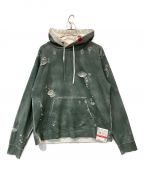 Maison MIHARA YASUHIROメゾン ミハラ ヤスヒロ）の古着「オーバースプレイドフーディー - Over Sprayed Hoodie」｜グリーン