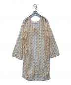 saharaサハラ）の古着「Rippling Wave Mesh Top」｜ベージュ