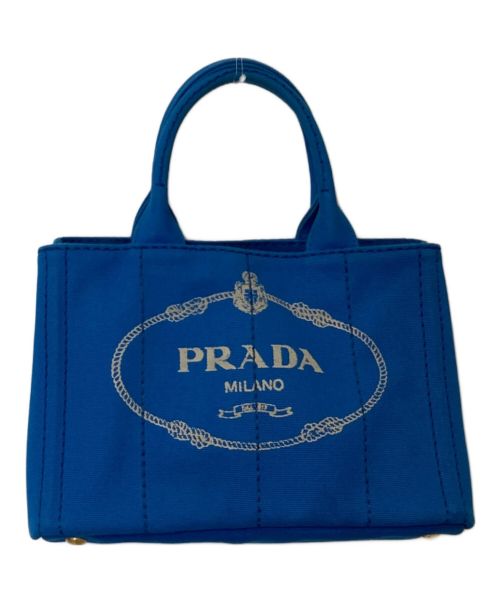 PRADA（プラダ）PRADA (プラダ) カナパハンドバッグ AZZURRO(ブルー)の古着・服飾アイテム