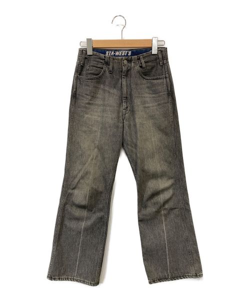 WESTOVERALLS（ウエストオーバーオールズ）WESTOVERALLS (ウエストオーバーオールズ) STA-WEST’S STA-JEANS STR グレー サイズ:SIZE 66cm (W26)の古着・服飾アイテム