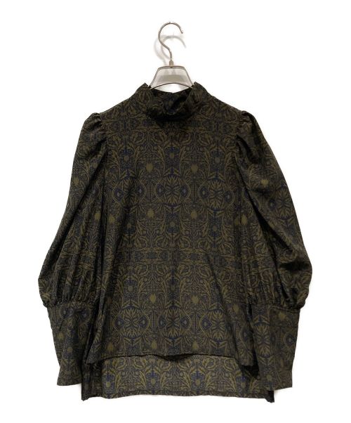 foufou（フーフー）foufou (フーフー) plants in the UK blouse ネイビー×グリーン サイズ:不明の古着・服飾アイテム