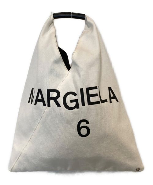 MM6 Maison Margiela（エムエムシックス メゾンマルジェラ）MM6 Maison Margiela (エムエムシックス メゾンマルジェラ) ロゴトートバッグ ホワイトの古着・服飾アイテム