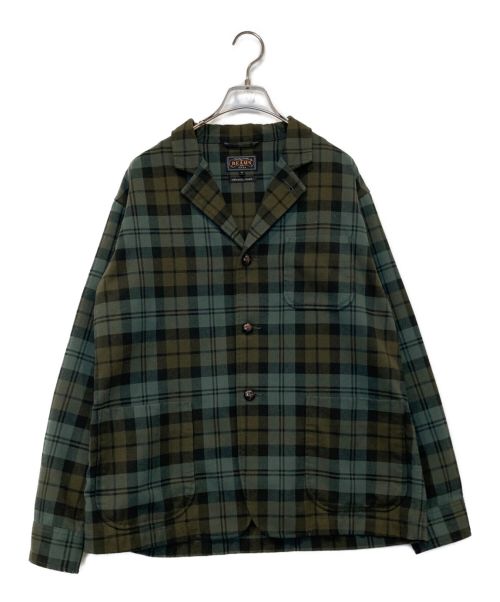 BEAMS PLUS（ビームスプラス）BEAMS PLUS (ビームスプラス) タータンチェック カフス ４ボタン ジャケット カーキ サイズ:Mの古着・服飾アイテム