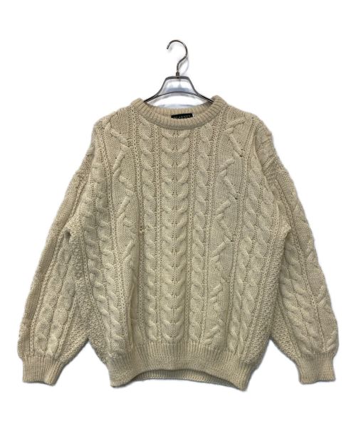 BLARNEY WOOLLEN MILLS（ブラーニー ウーレン ミルズ）BLARNEY WOOLLEN MILLS (ブラーニー ウーレン ミルズ) アランニット ベージュ サイズ:Lの古着・服飾アイテム