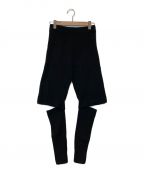 FUMIE=TANAKAフミエタナカ）の古着「slit rib knit pants」｜ブラック