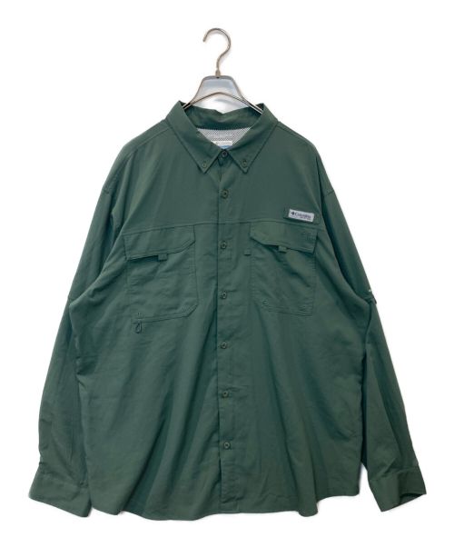 Columbia PFG（コロンビア）Columbia PFG (コロンビア) フィッシングシャツ グリーン サイズ:XLの古着・服飾アイテム