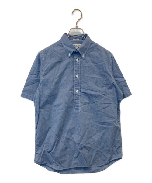 INDIVIDUALIZED SHIRTS（インディビジュアライズドシャツ）INDIVIDUALIZED SHIRTS (インディビジュアライズドシャツ) 半袖シャツ ブルー サイズ:14 1/2の古着・服飾アイテム