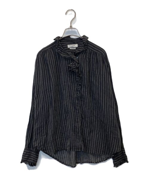 ISABEL MARANT（イザベルマラン）ISABEL MARANT (イザベルマラン) フリルブラウス ブラック サイズ:32の古着・服飾アイテム